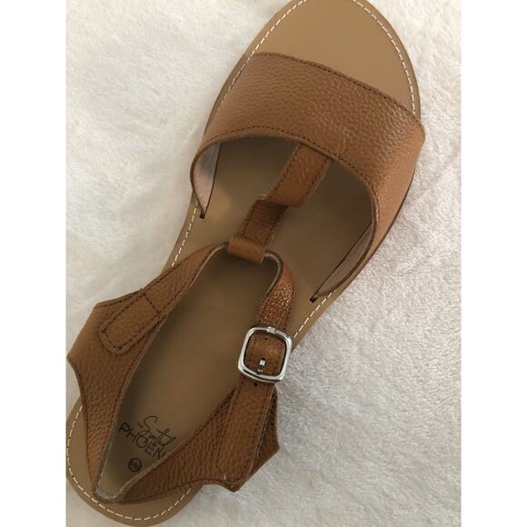 The Spotted Phoenix Womens Sandals 8/8.5 Strap Adjustable Brown Cottagecore - Picture 8 of 12